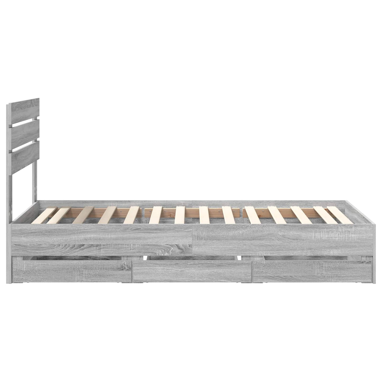 vidaXL Σκελετός Κρεβατιού Γκρίζο Σονομα 100 x 200 cm Μηχανήματος Ξύλο