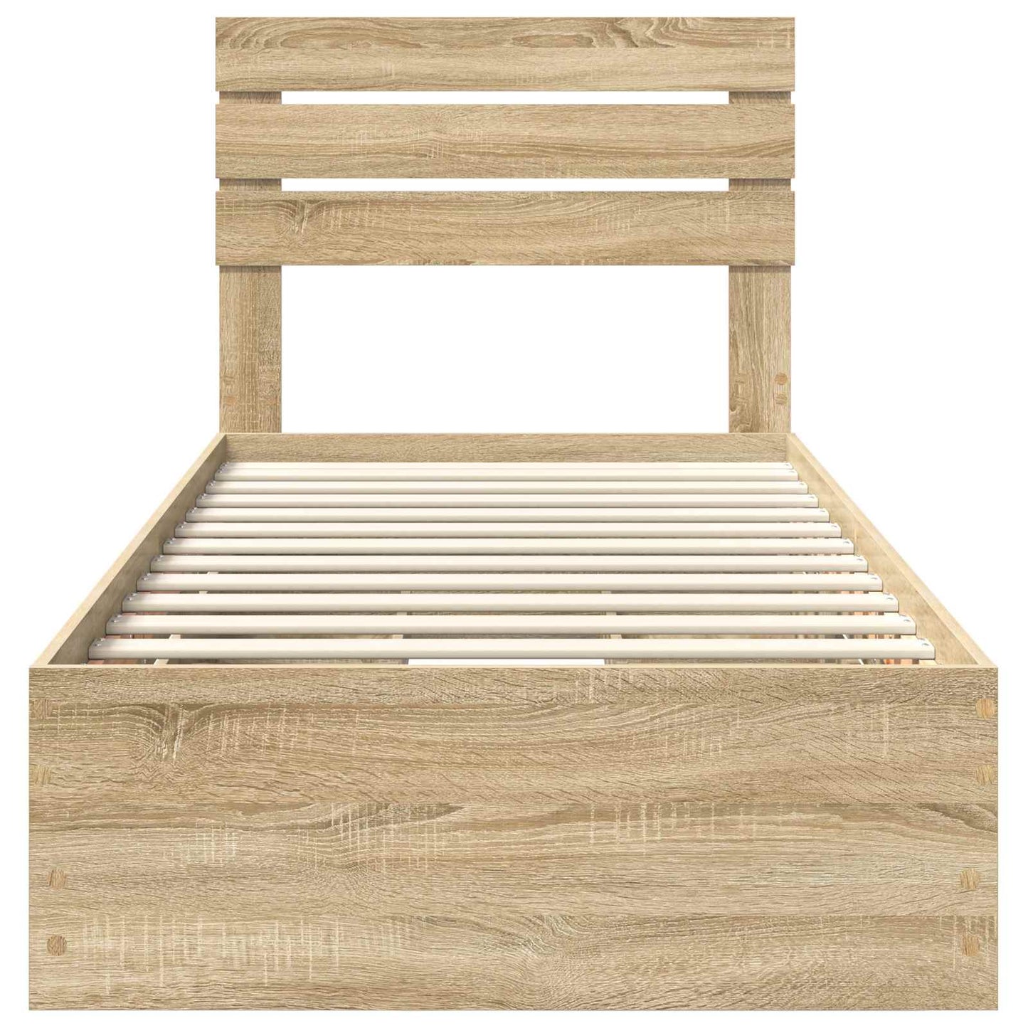 vidaXL Σκελετός Κρεβατιού Δρύς Sonoma 90 x 200 cm Μηχανήματος Ξύλο