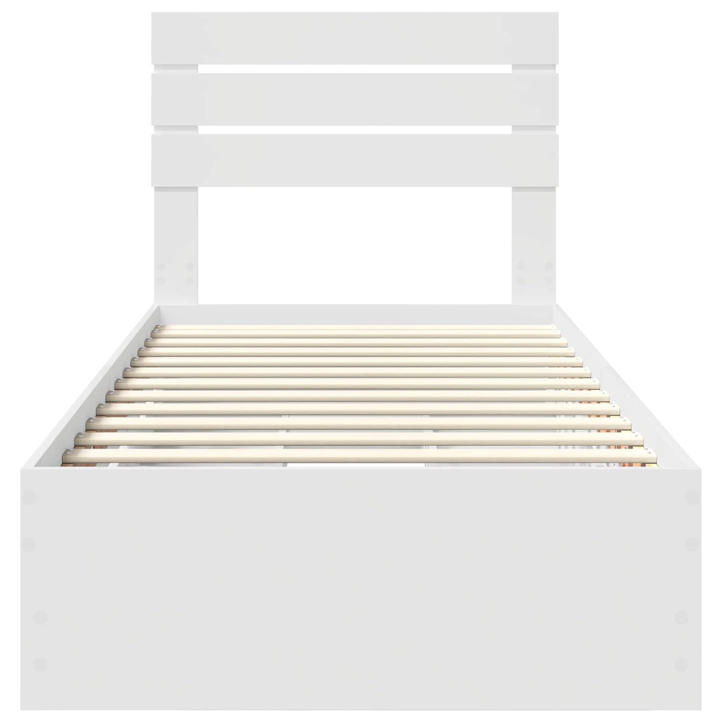 vidaXL Σκελετός Κρεβατιού Λευκό 90 x 190 cm Μηχανήματος Ξύλο