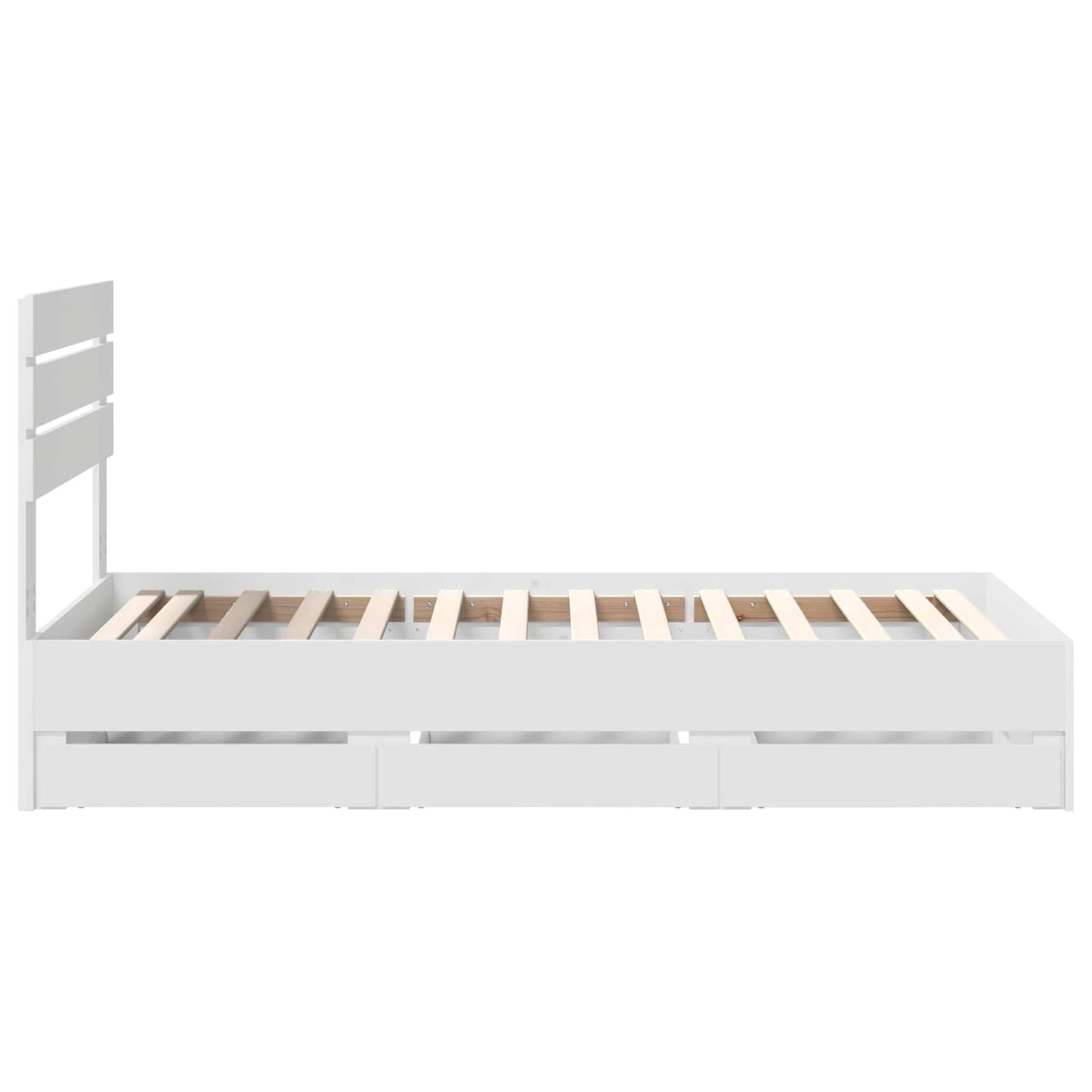 vidaXL Σκελετός Κρεβατιού Λευκό 90 x 190 cm Μηχανήματος Ξύλο