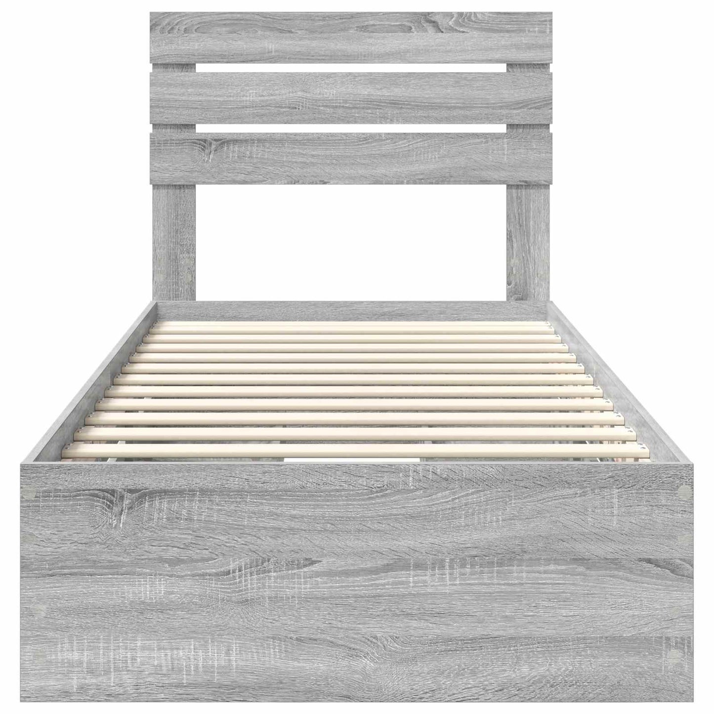 vidaXL Σκελετός Κρεβατιού Γκρίζο Σονομα 90 x 190 cm Μηχανήματος Ξύλο