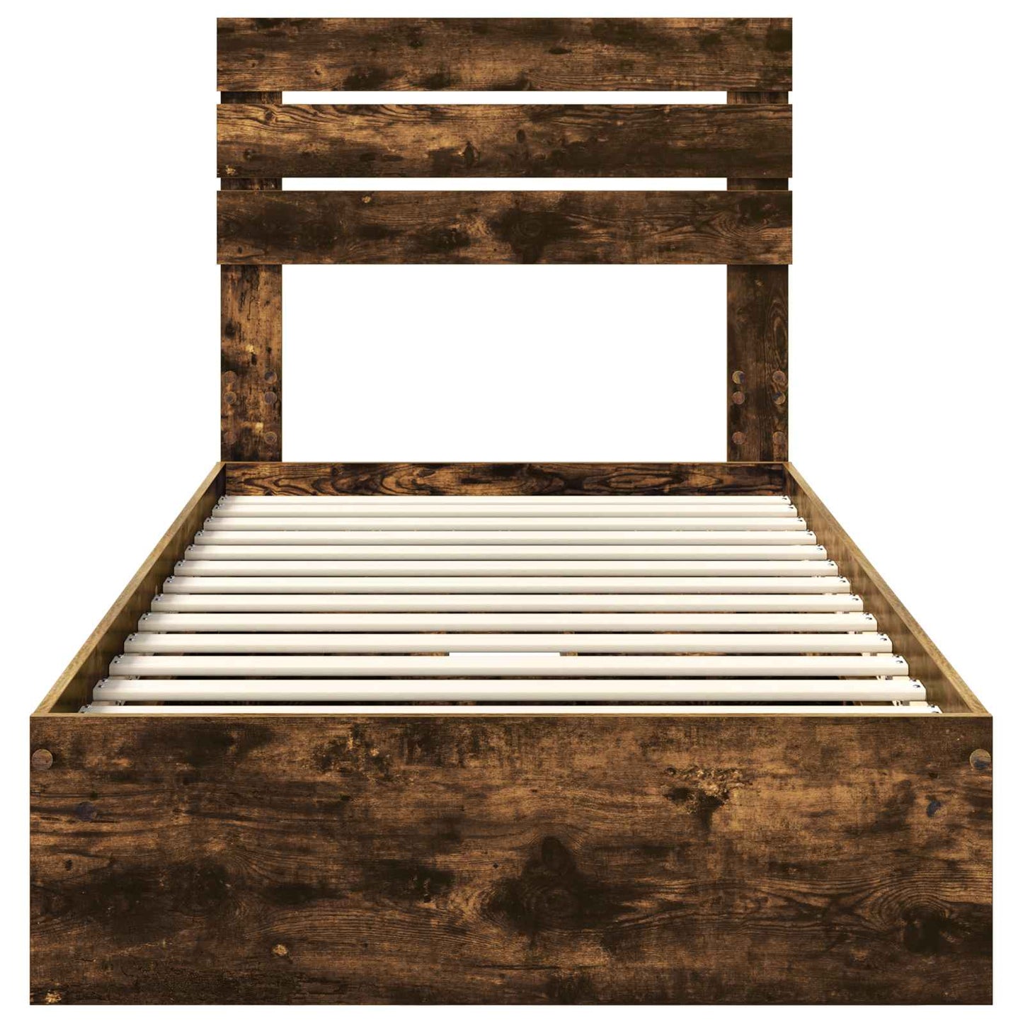 vidaXL Κρεβάτι Αποθήκης Καπνιστό Δρύς 75 x 190 cm Επεξεργασμένο ξύλο