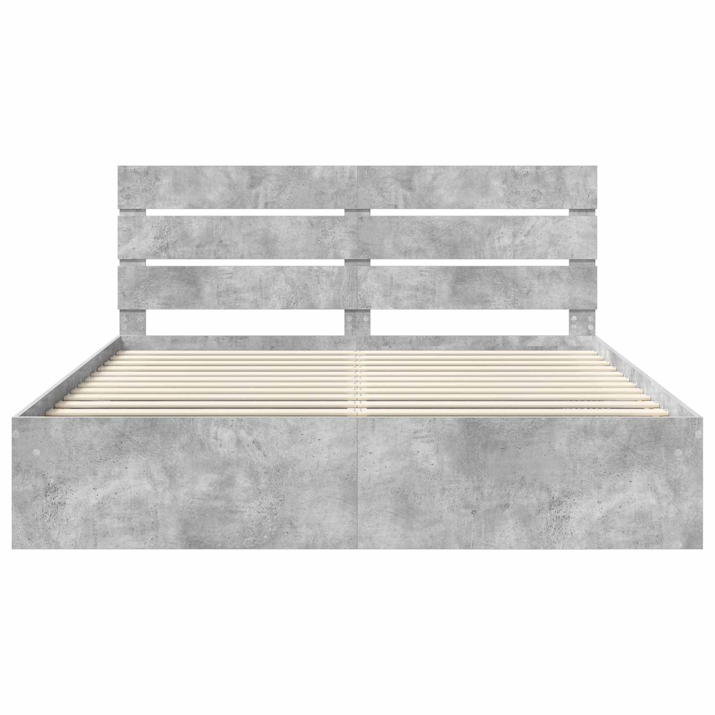 vidaXL Σκελετός Κρεβατιού Σκυρόδεμα 200 x 200 cm Στερεά ξυλεία πεύκου