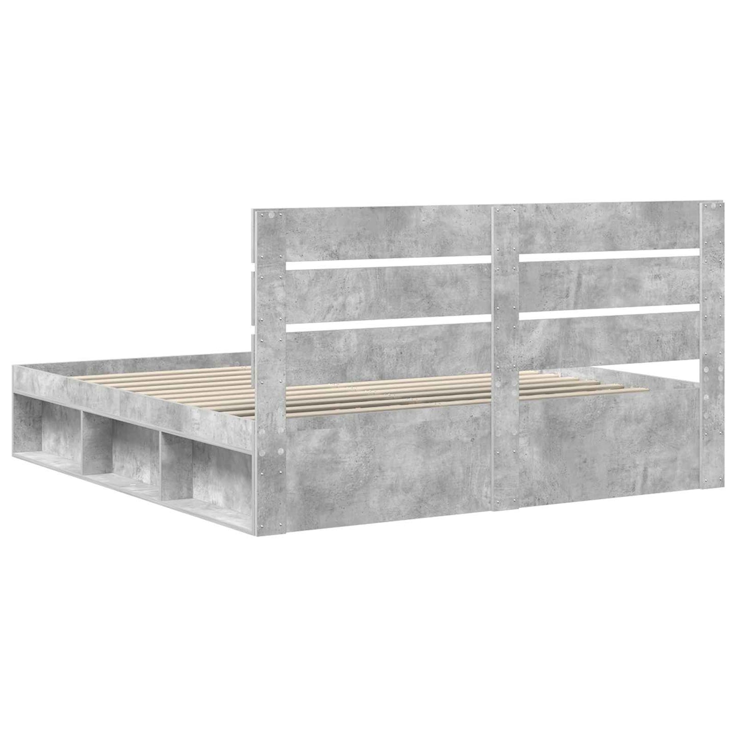 vidaXL Σκελετός Κρεβατιού Σκυρόδεμα 180 x 200 cm Στερεά ξυλεία πεύκου