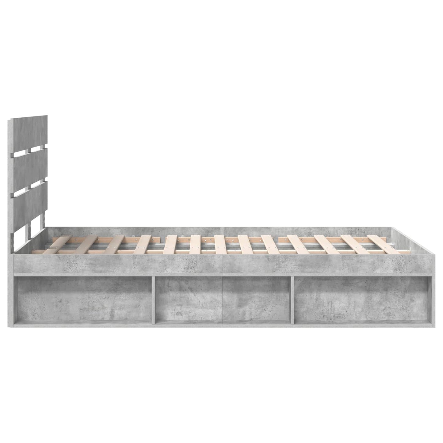 vidaXL Σκελετός Κρεβατιού Σκυρόδεμα 120 x 190 cm Στερεά ξυλεία πεύκου