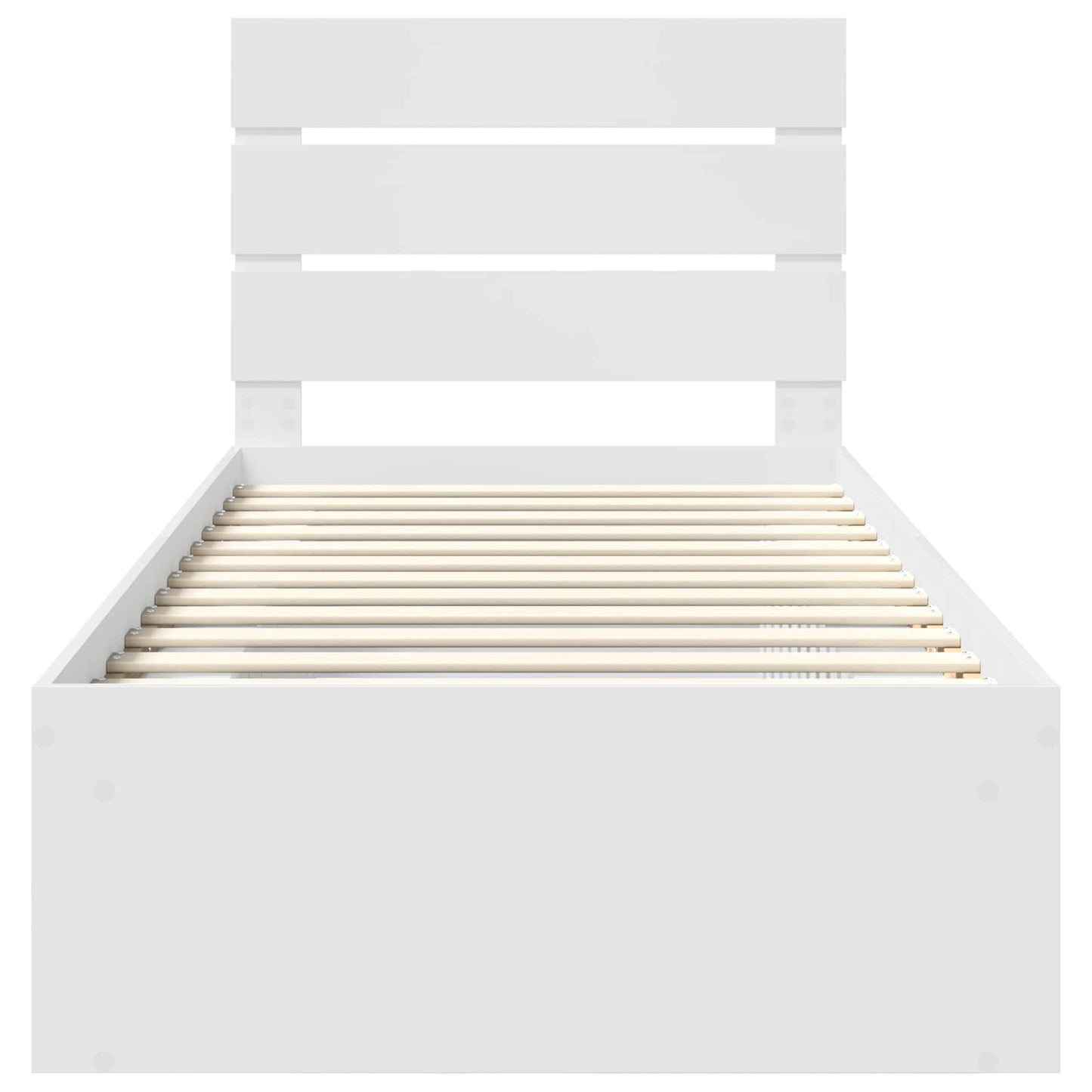 vidaXL Σκελετός Κρεβατιού Λευκό 90 x 190 cm Στερεά ξυλεία πεύκου