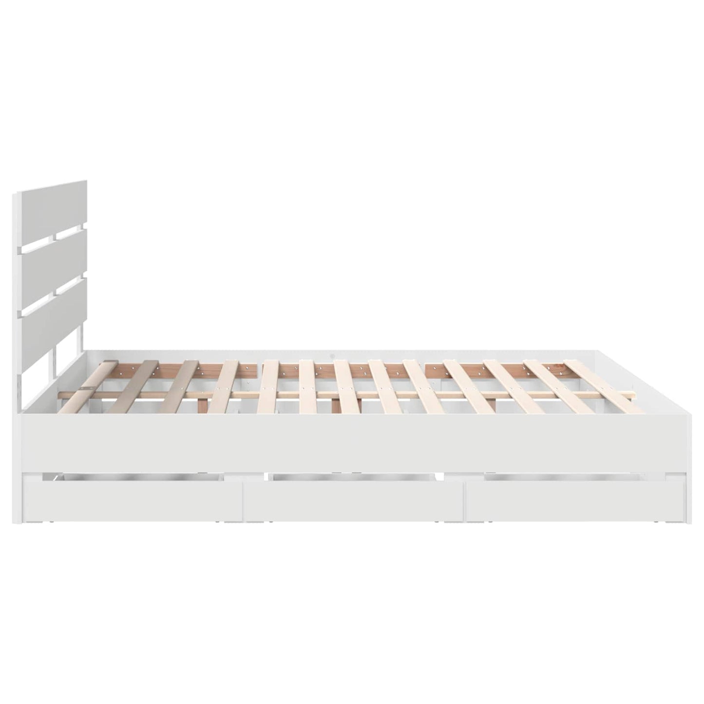 vidaXL Σκελετός Κρεβατιού Λευκό 180 x 200 cm Μηχανήματος Ξύλο