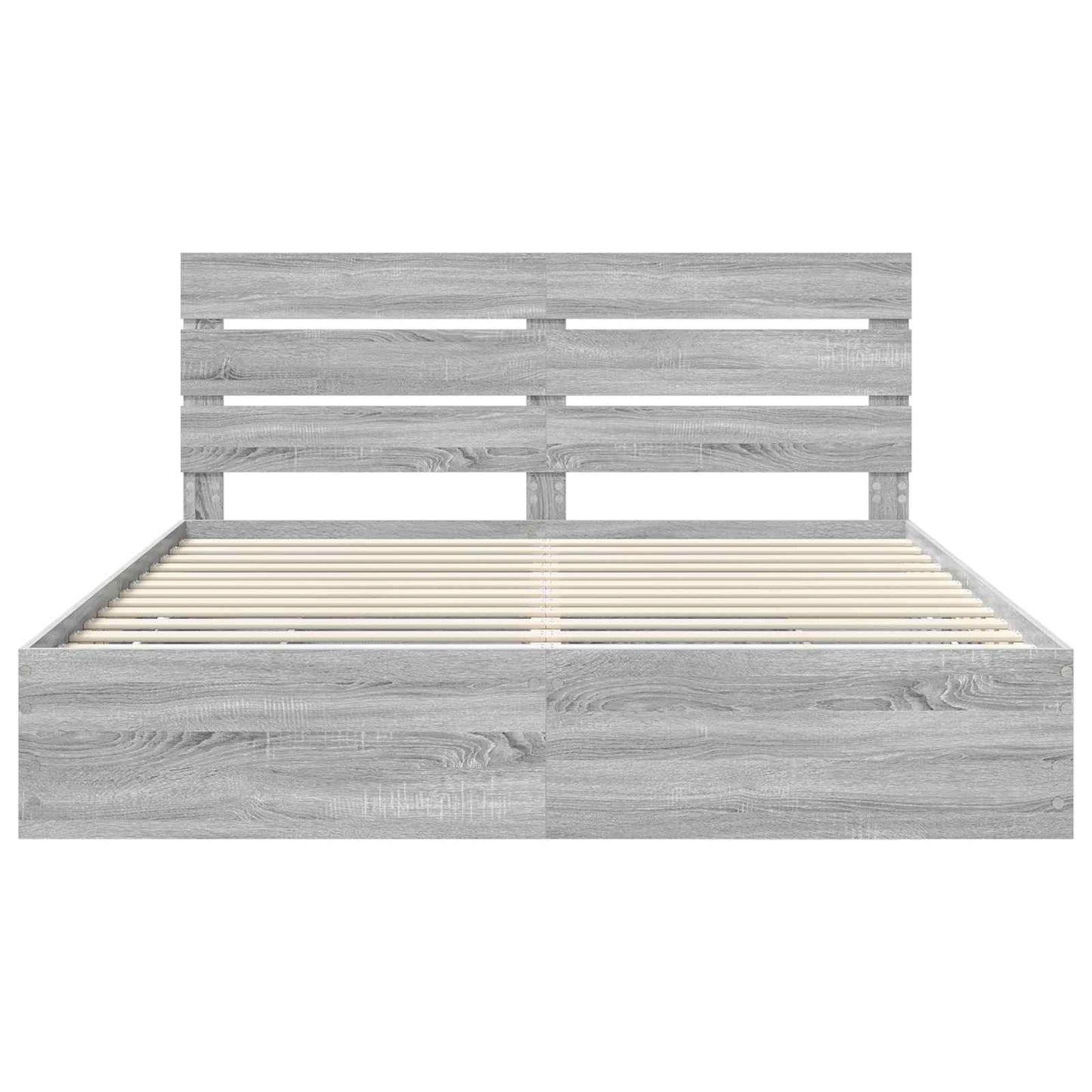 vidaXL Σκελετός Κρεβατιού Γκρίζο Σονομα 180 x 200 cm Μηχανήματος Ξύλο