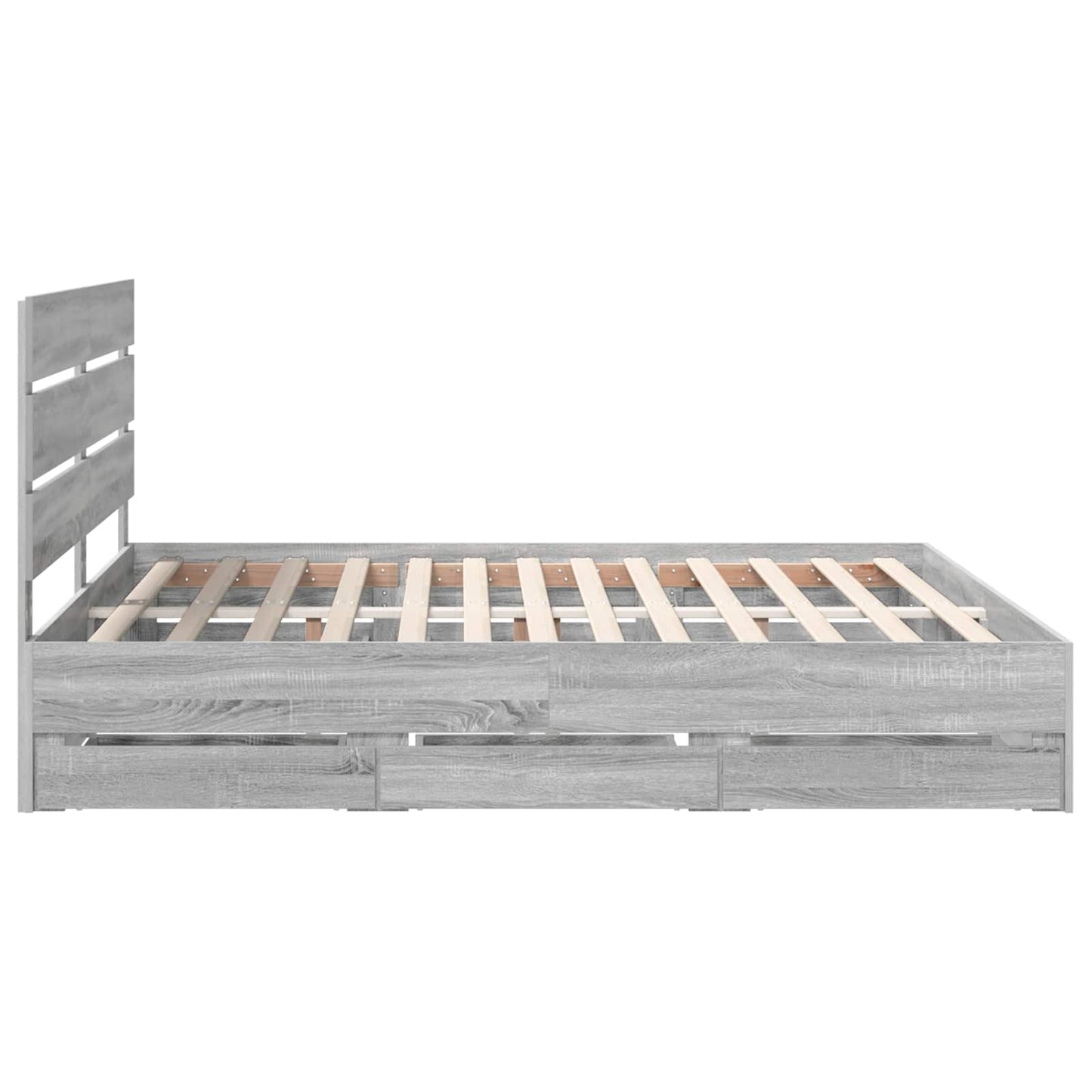 vidaXL Σκελετός Κρεβατιού Γκρίζο Σονομα 180 x 200 cm Μηχανήματος Ξύλο