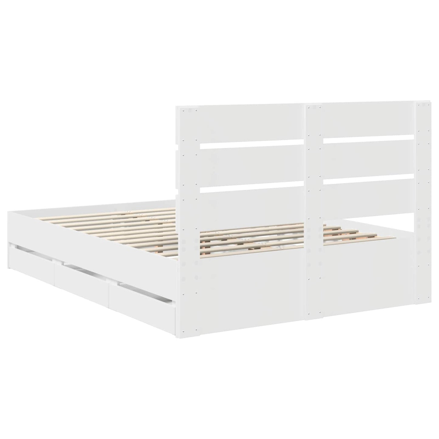 vidaXL Σκελετός Κρεβατιού Λευκό 160 x 200 cm Μηχανήματος Ξύλο