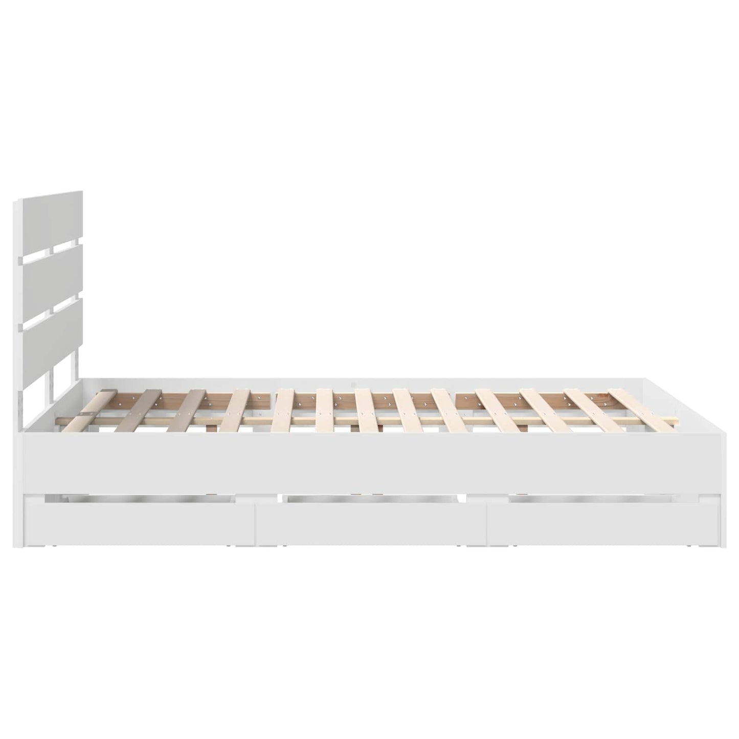 vidaXL Σκελετός Κρεβατιού Λευκό 160 x 200 cm Μηχανήματος Ξύλο