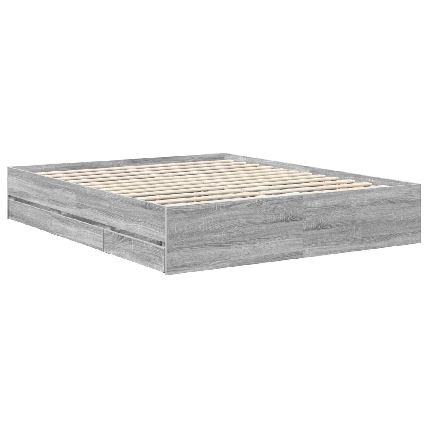 vidaXL Σκελετός Κρεβατιού Γκρίζο Σονομα 160 x 200 cm Μηχανήματος Ξύλο