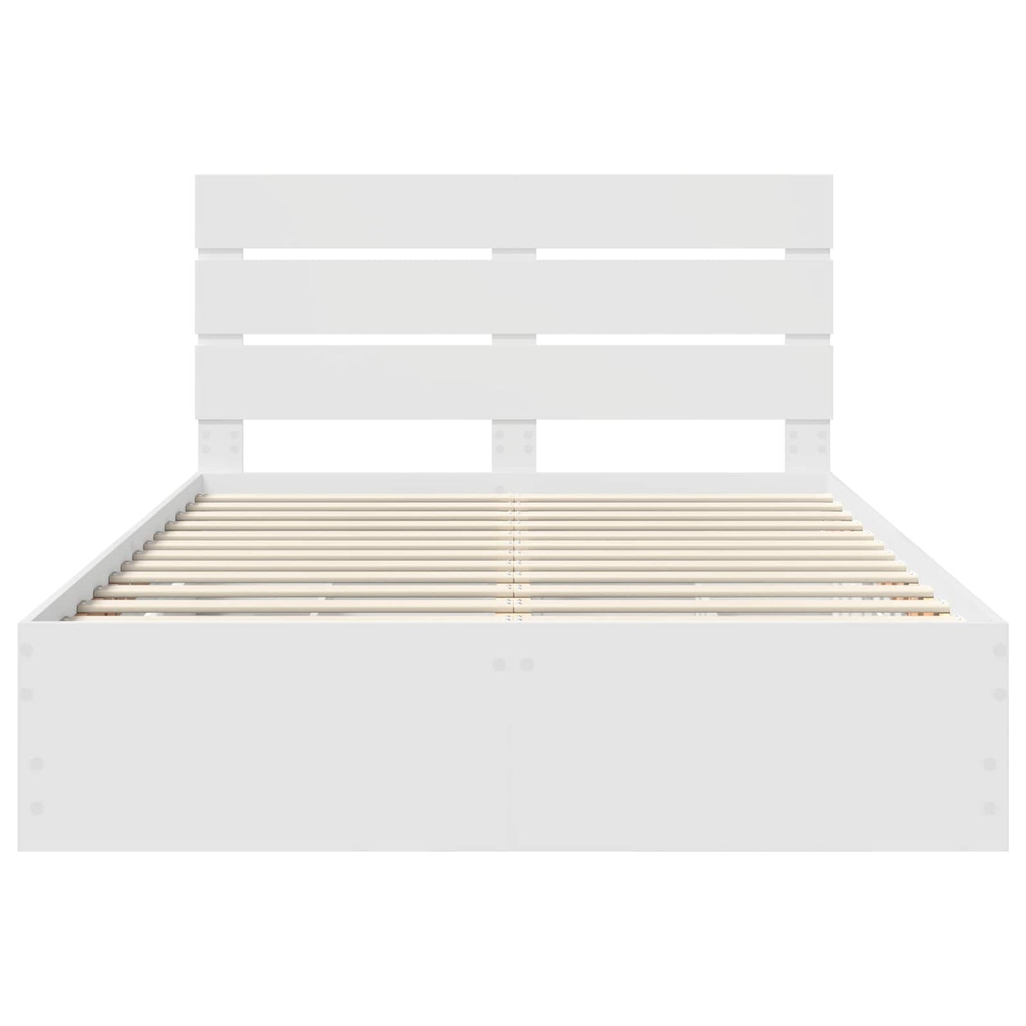 vidaXL Σκελετός Κρεβατιού Λευκό 150 x 200 cm Μηχανήματος Ξύλο