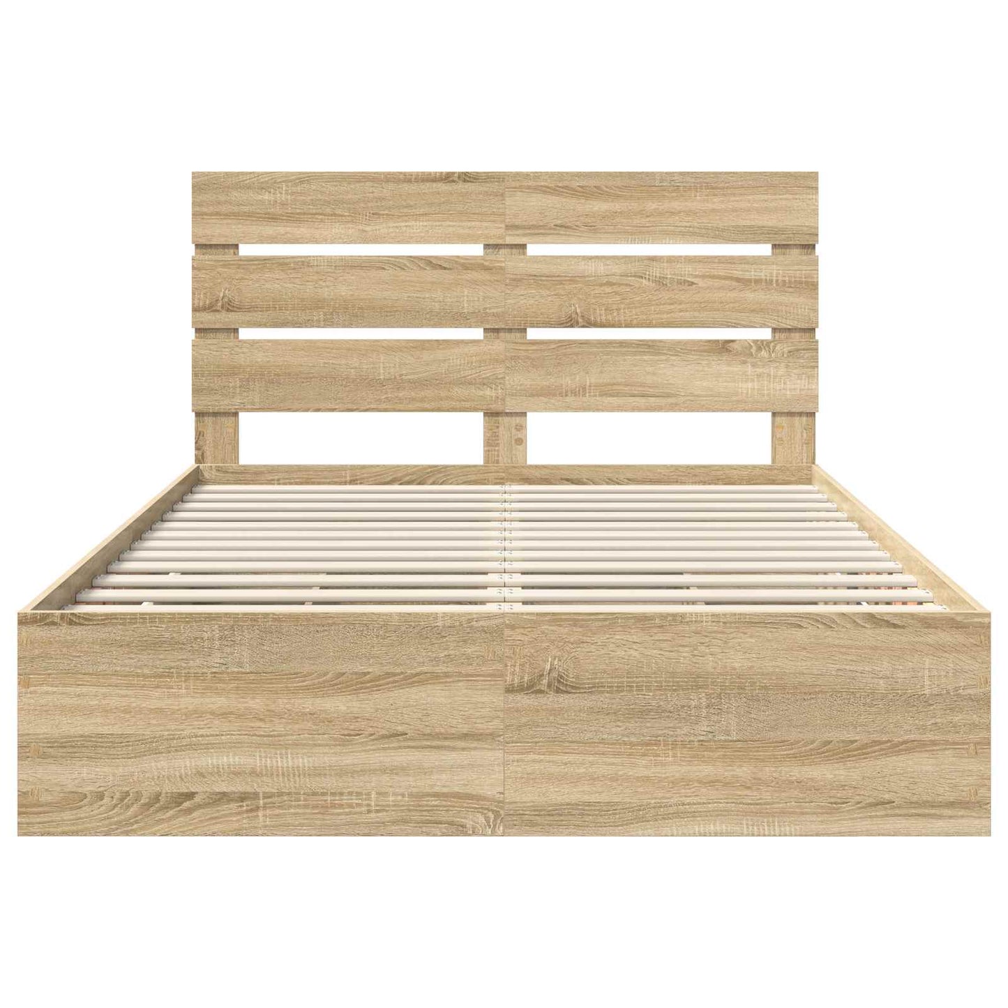 vidaXL Σκελετός Κρεβατιού Δρύς Sonoma 150 x 200 cm Μηχανήματος Ξύλο