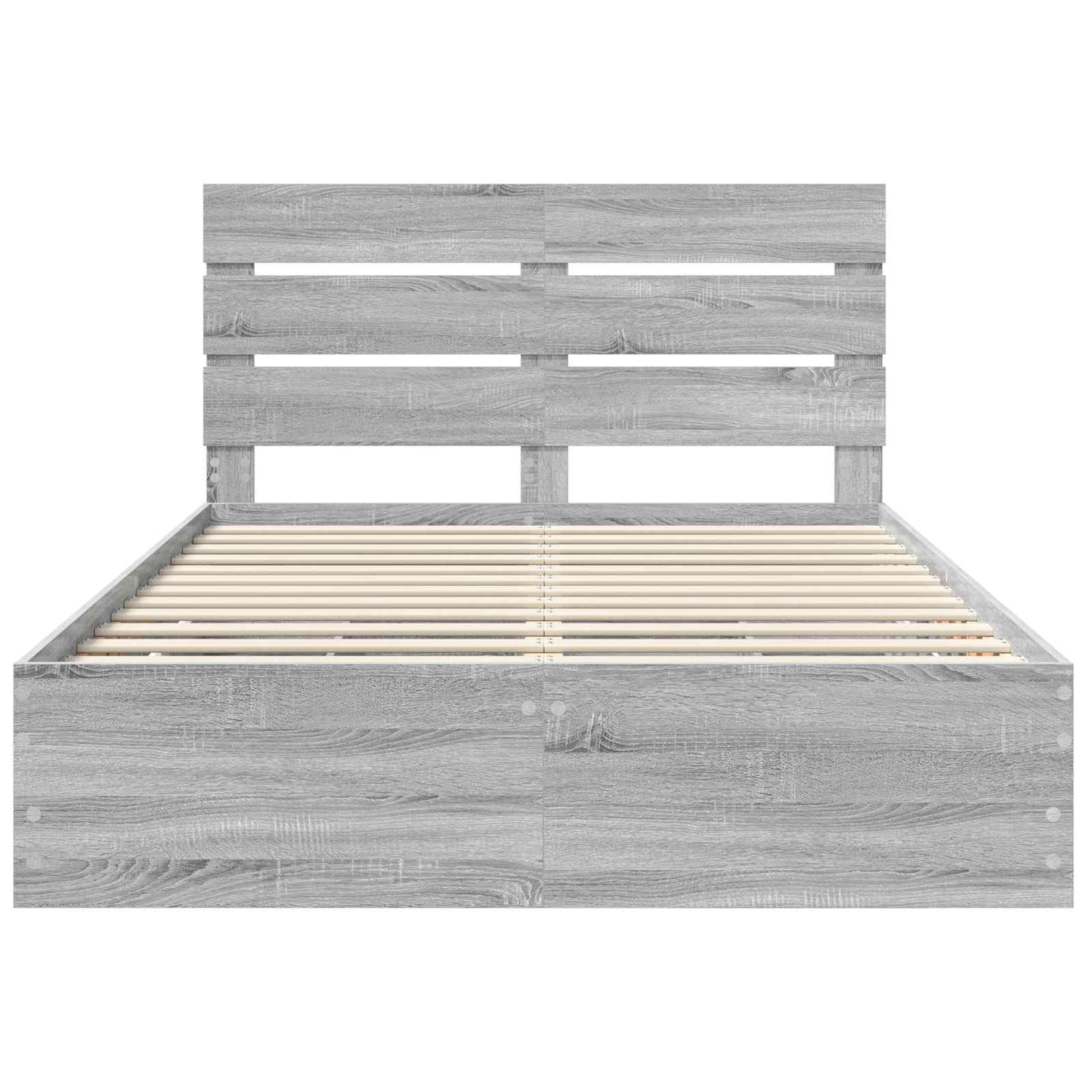 vidaXL Σκελετός Κρεβατιού Γκρίζο Σονομα 150 x 200 cm Μηχανήματος Ξύλο