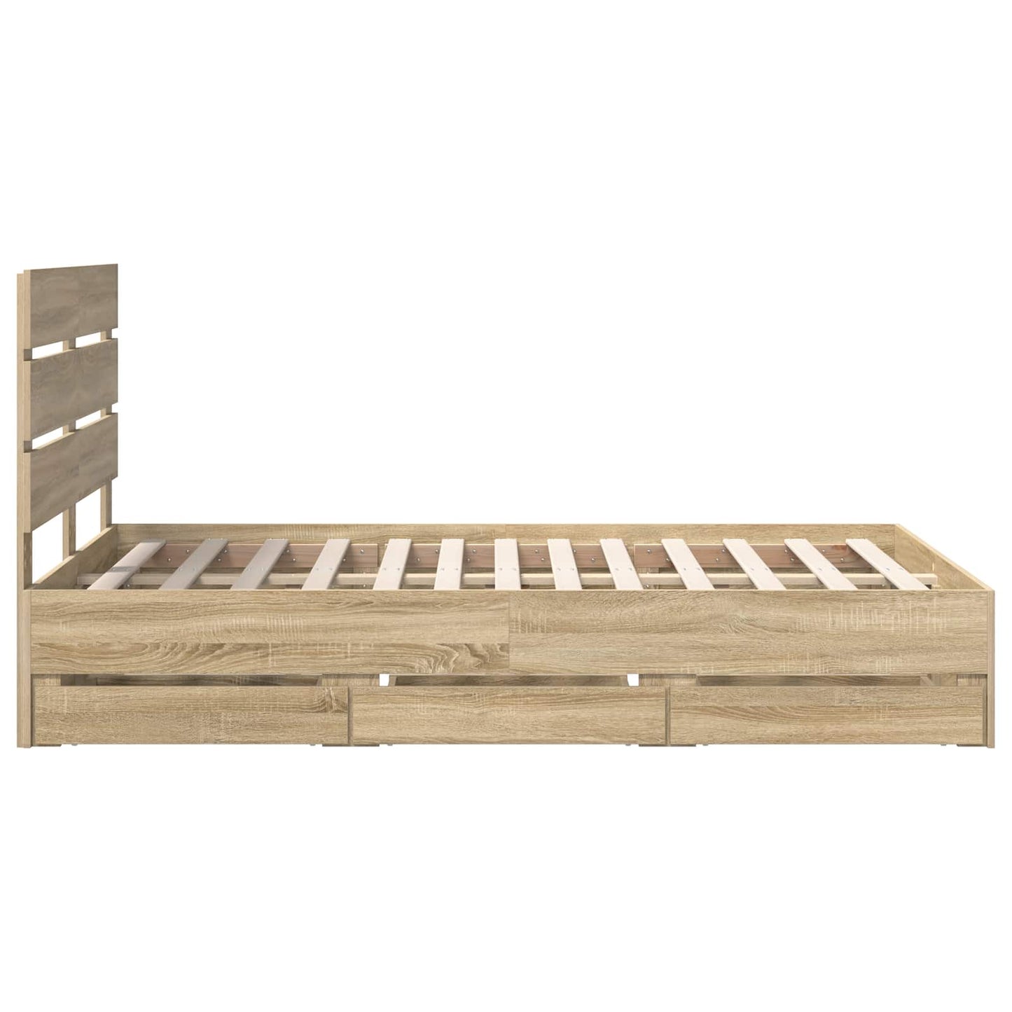 vidaXL Σκελετός Κρεβατιού Δρύς Sonoma 120 x 190 cm Μηχανήματος Ξύλο