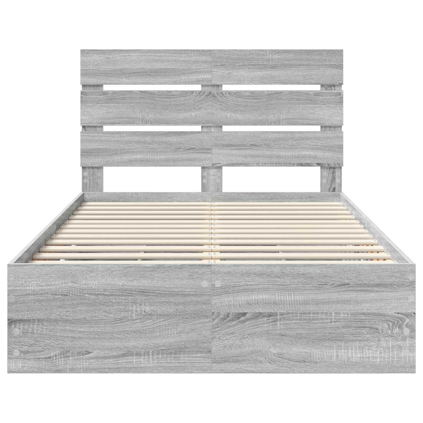 vidaXL Σκελετός Κρεβατιού Γκρίζο Σονομα 120 x 190 cm Μηχανήματος Ξύλο