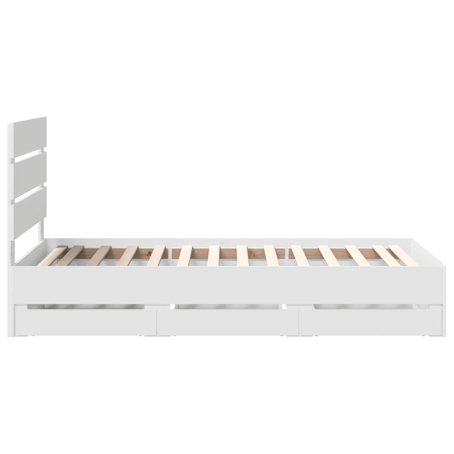 vidaXL Σκελετός Κρεβατιού Λευκό 90 x 190 cm Μηχανήματος Ξύλο