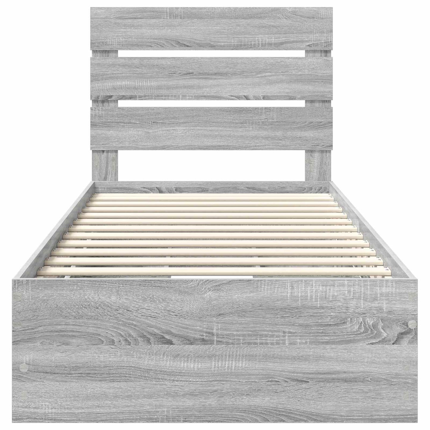 vidaXL Σκελετός Κρεβατιού Γκρίζο Σονομα 75 x 190 cm Μηχανήματος Ξύλο