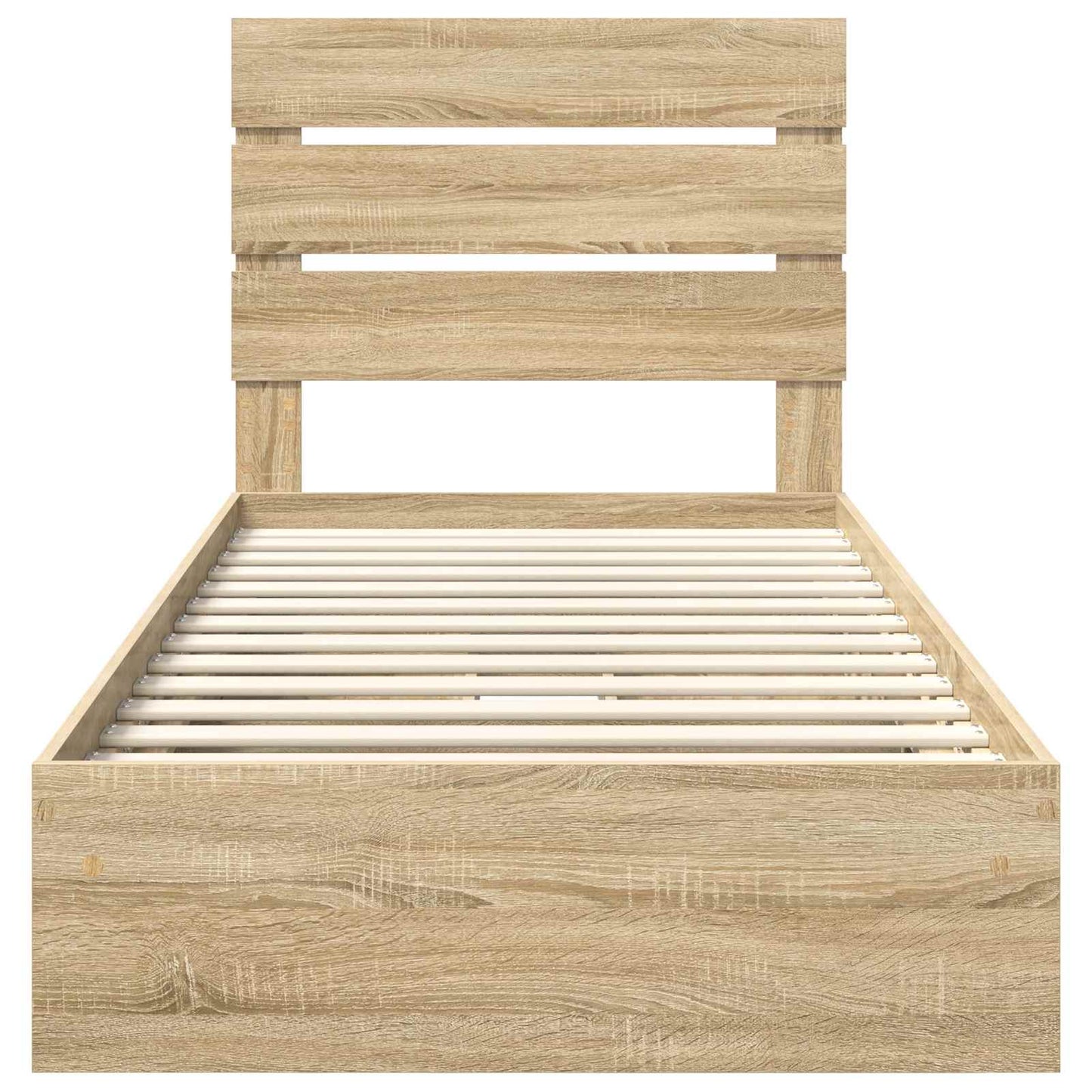 vidaXL Κρεβάτι Αποθήκης Δρύς Sonoma 90 x 190 cm Επεξεργασμένο ξύλο