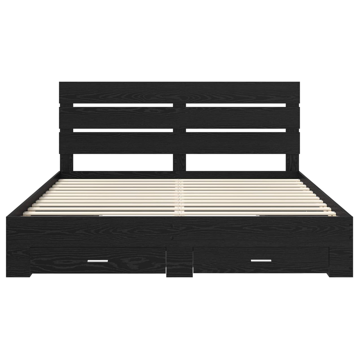 vidaXL Σκελετός Κρεβατιού Μαύρη Οξυά 180 x 200 cm Επεξεργασμένο ξύλο