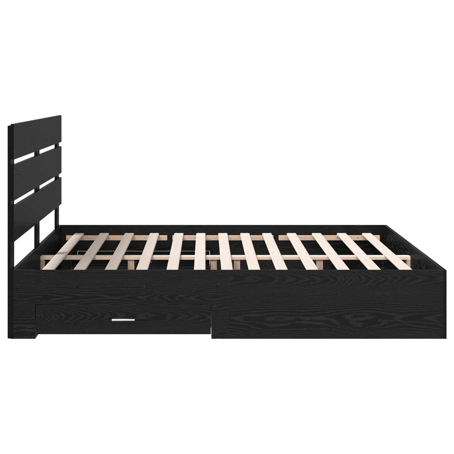 vidaXL Σκελετός Κρεβατιού Μαύρη Οξυά 180 x 200 cm Επεξεργασμένο ξύλο