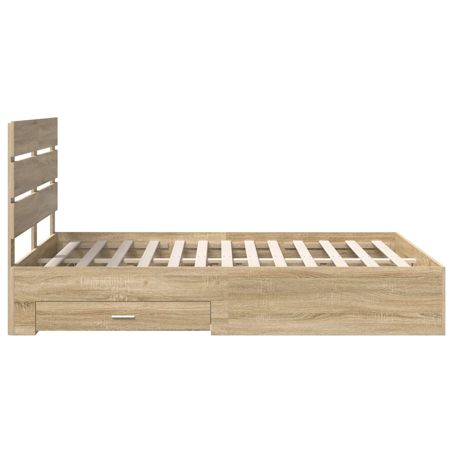 vidaXL Σκελετός Κρεβατιού Δρύς Sonoma 150 x 200 cm Επεξεργασμένο ξύλο