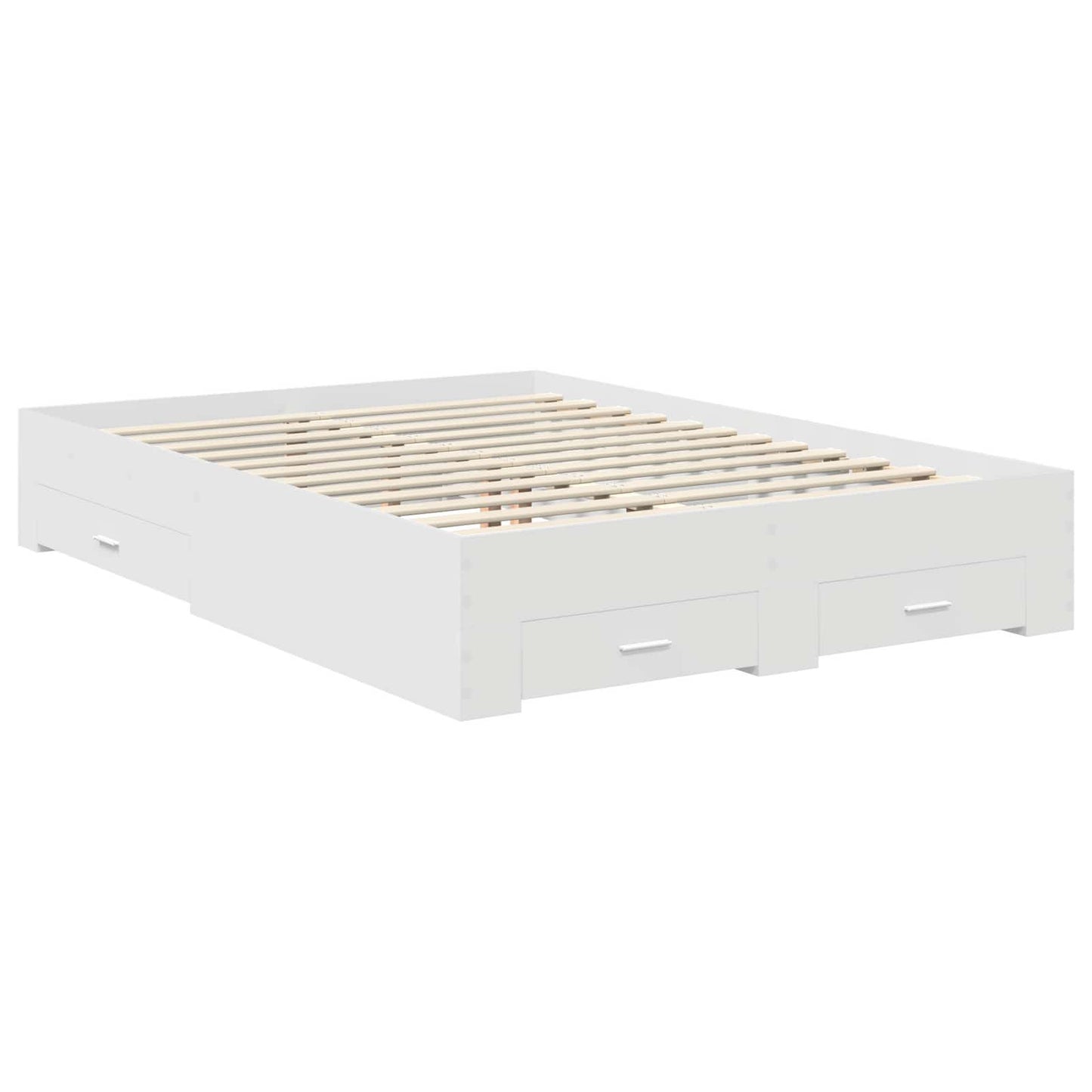 vidaXL Σκελετός Κρεβατιού Λευκό 140 x 190 cm Επεξεργασμένο ξύλο