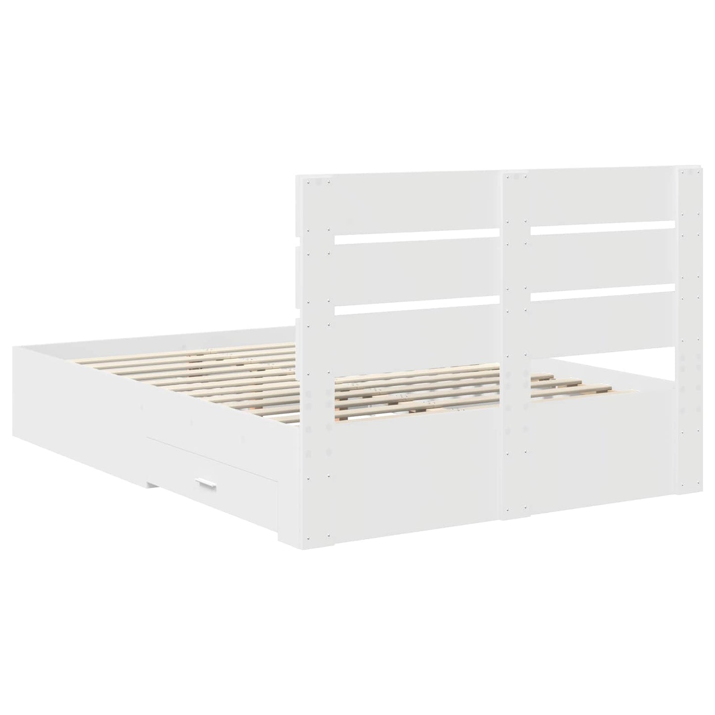vidaXL Σκελετός Κρεβατιού Λευκό 140 x 190 cm Επεξεργασμένο ξύλο
