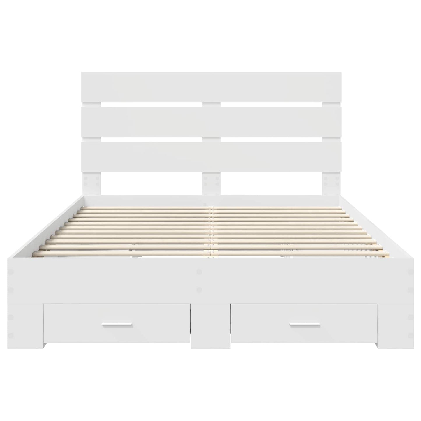 vidaXL Σκελετός Κρεβατιού Λευκό 140 x 190 cm Επεξεργασμένο ξύλο