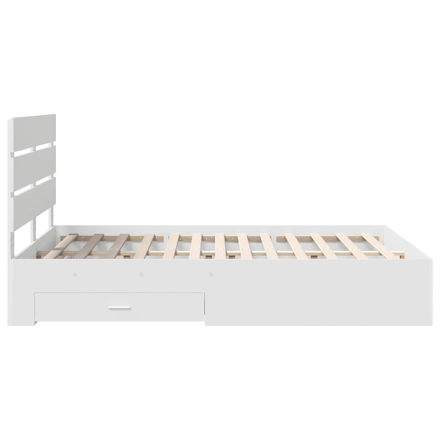 vidaXL Σκελετός Κρεβατιού Λευκό 140 x 190 cm Επεξεργασμένο ξύλο