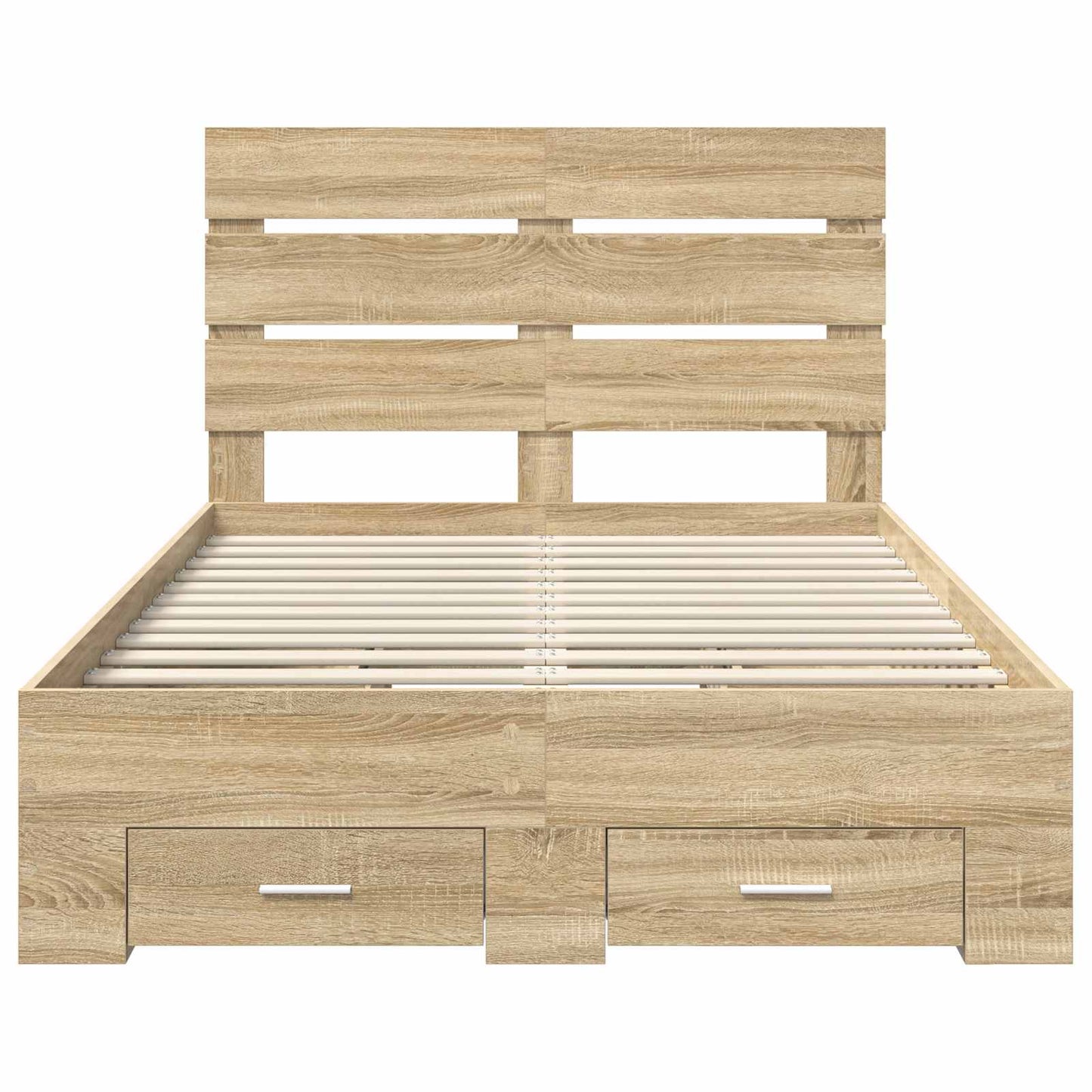 vidaXL Σκελετός Κρεβατιού Δρύς Sonoma 120 x 200 cm Επεξεργασμένο ξύλο
