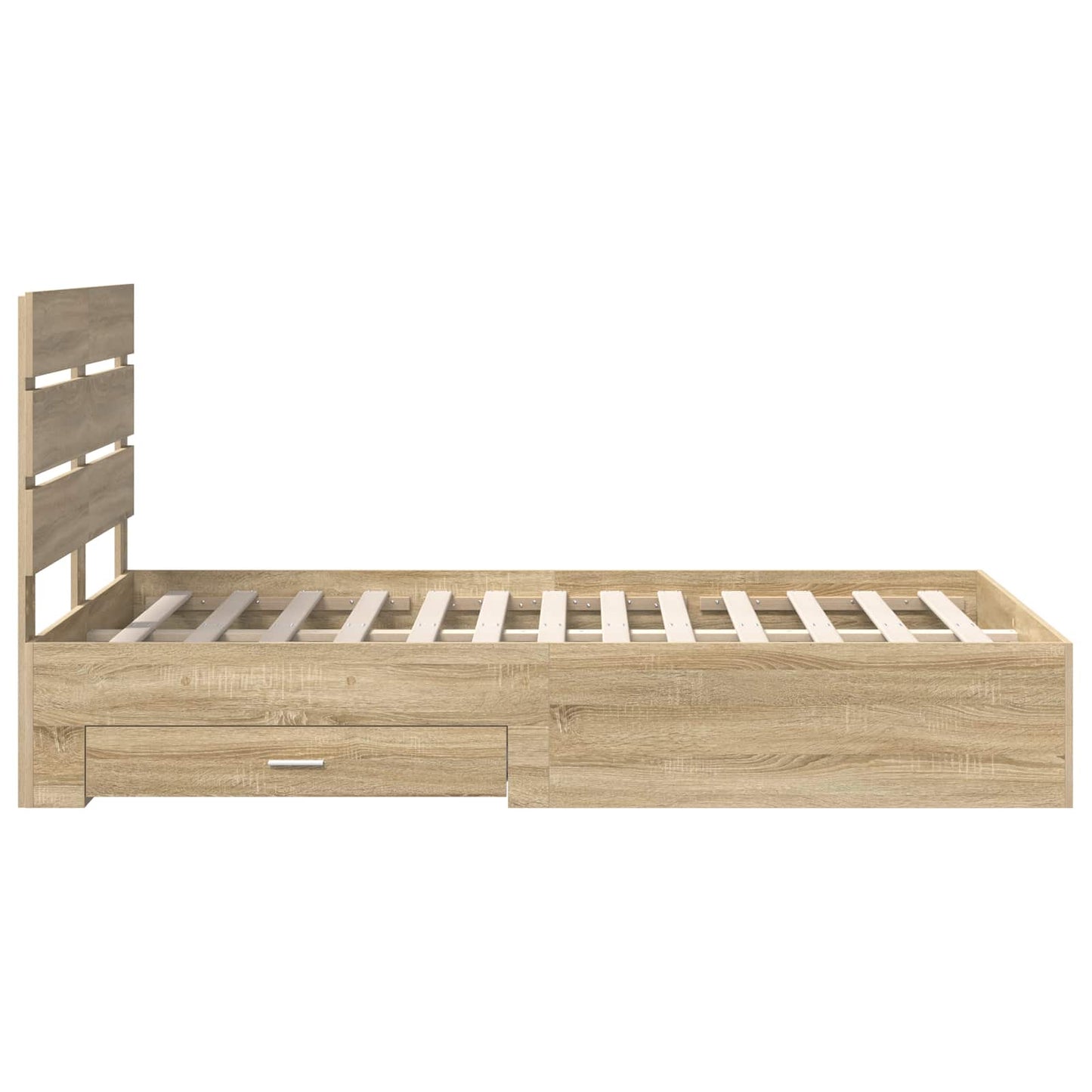 vidaXL Σκελετός Κρεβατιού Δρύς Sonoma 120 x 200 cm Επεξεργασμένο ξύλο