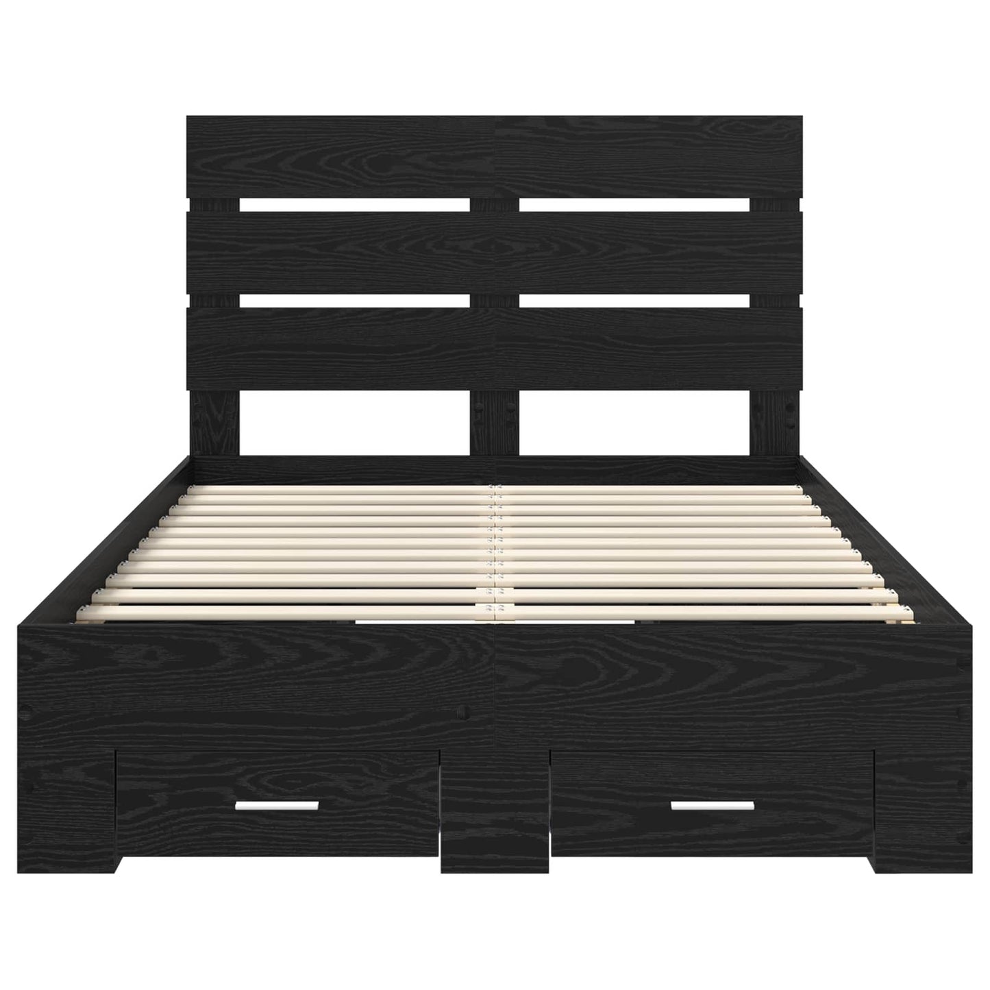 vidaXL Σκελετός Κρεβατιού Μαύρη Οξυά 120 x 190 cm Επεξεργασμένο ξύλο