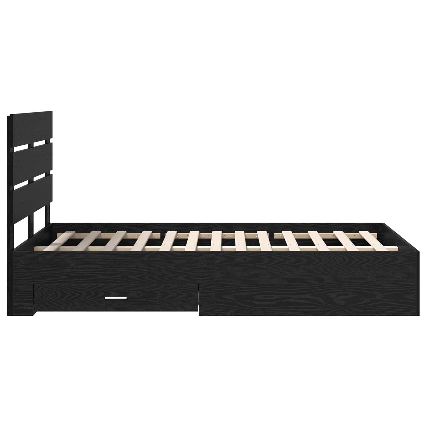 vidaXL Σκελετός Κρεβατιού Μαύρη Οξυά 120 x 190 cm Επεξεργασμένο ξύλο