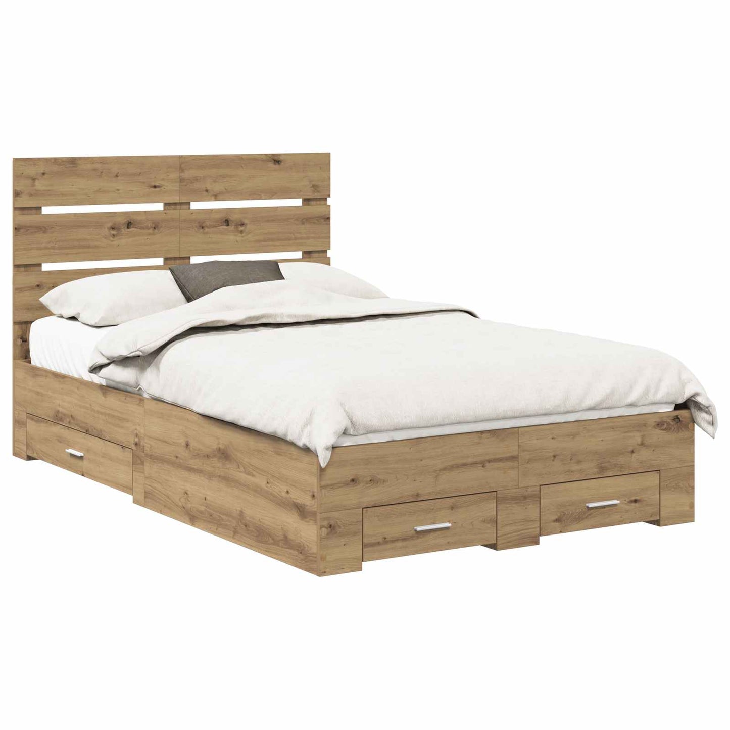 vidaXL Σκελετός Κρεβατιού Artisan Oak 120 x 190 cm Επεξεργασμένο ξύλο