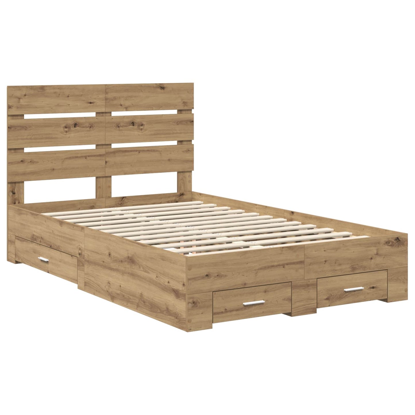 vidaXL Σκελετός Κρεβατιού Artisan Oak 120 x 190 cm Επεξεργασμένο ξύλο