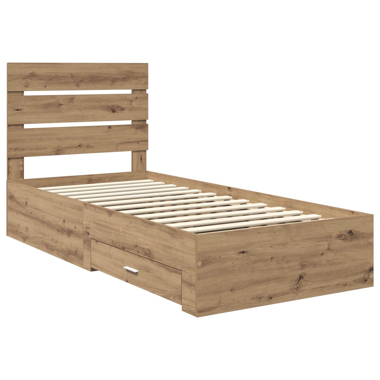 vidaXL Σκελετός Κρεβατιού Artisan Oak 100 x 200 cm Επεξεργασμένο ξύλο