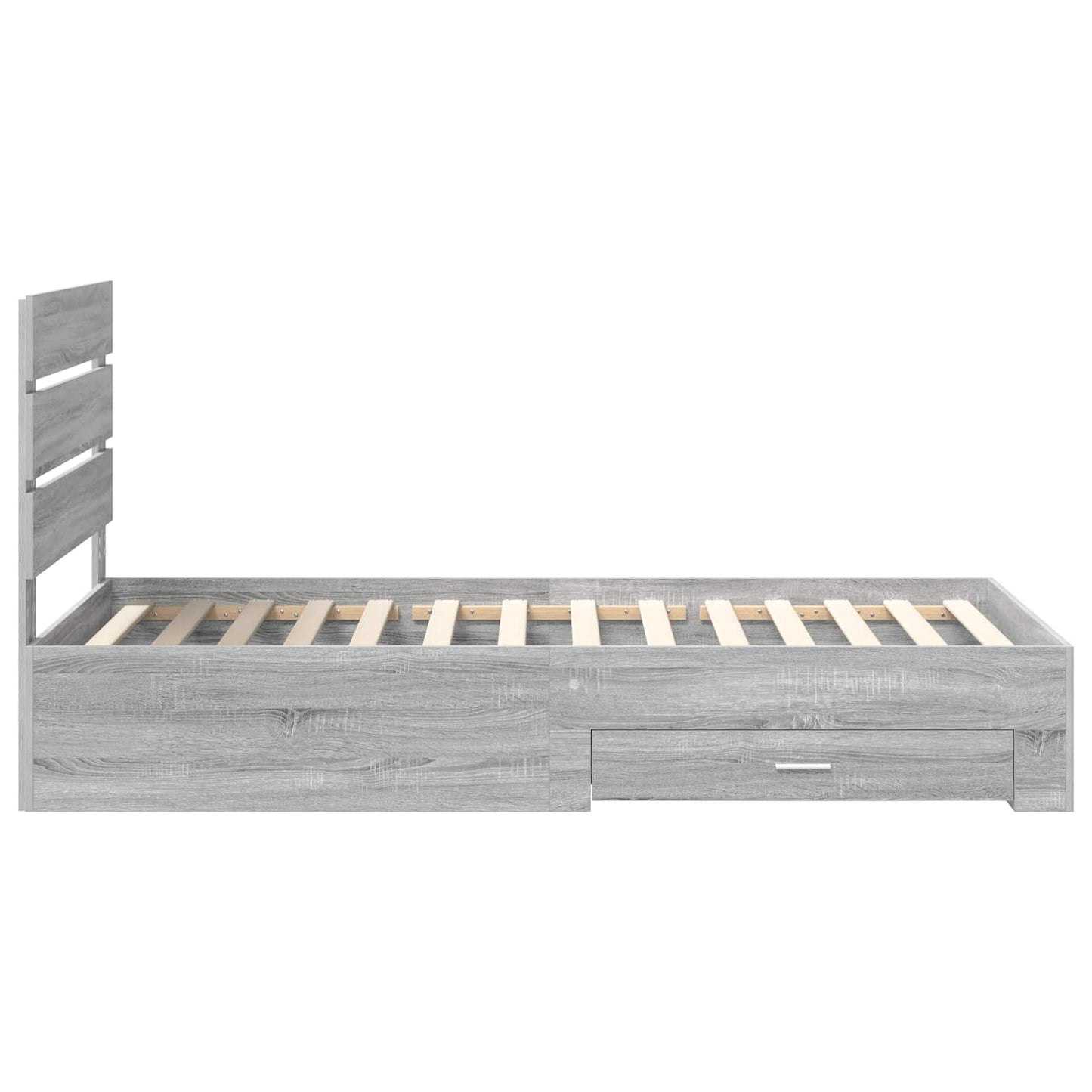 vidaXL Σκελετός Κρεβατιού Γκρίζο Σονομα 90 x 200 cm Επεξεργασμένο ξύλο