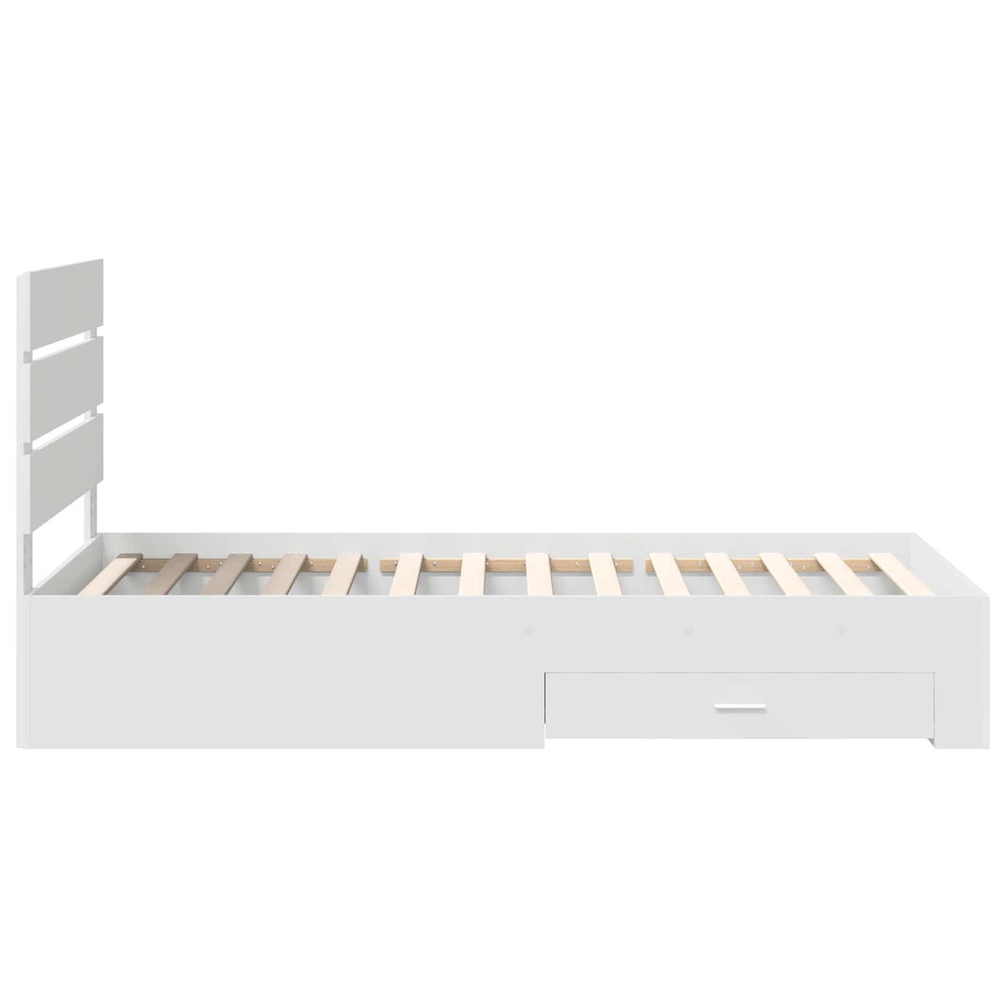 vidaXL Σκελετός Κρεβατιού Λευκό 90 x 190 cm Επεξεργασμένο ξύλο
