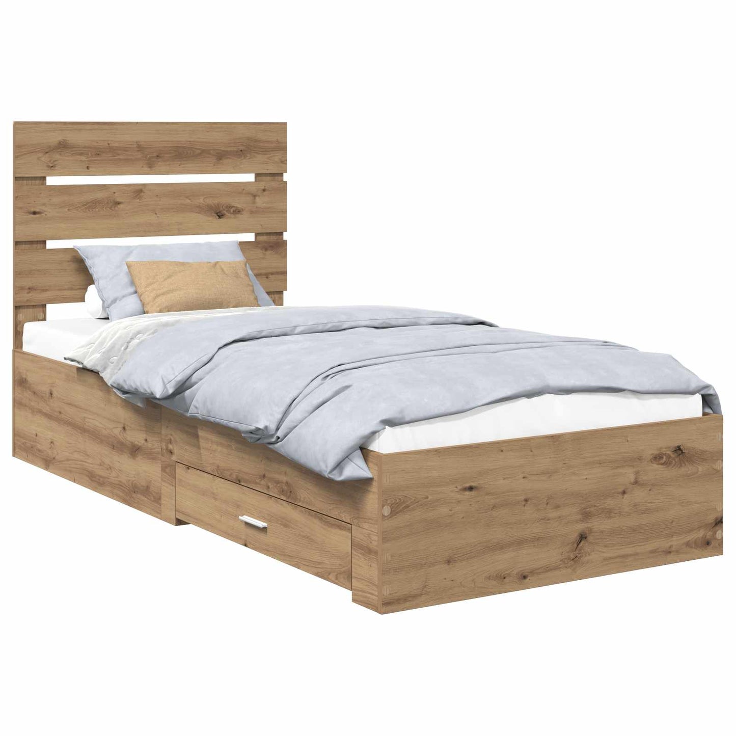 vidaXL Σκελετός Κρεβατιού Artisan Oak 90 x 190 cm Επεξεργασμένο ξύλο