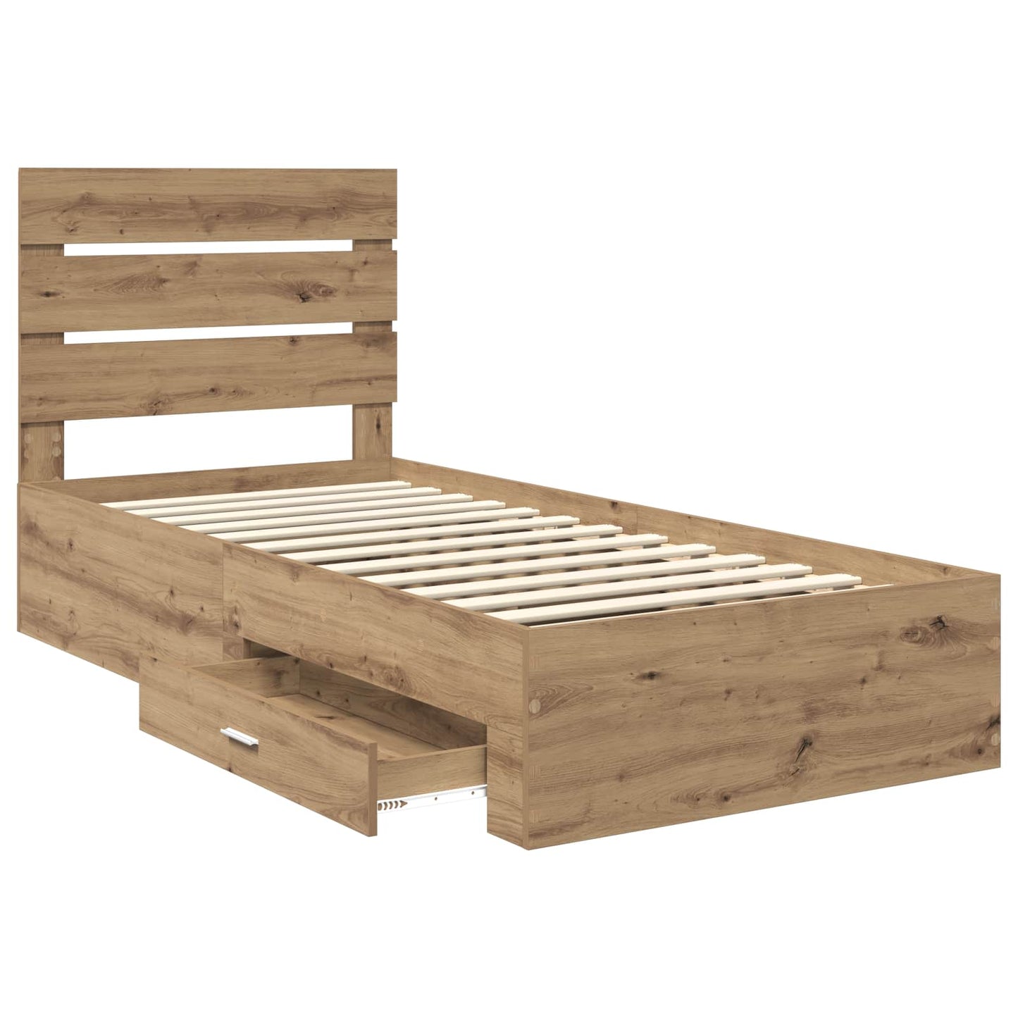 vidaXL Σκελετός Κρεβατιού Artisan Oak 90 x 190 cm Επεξεργασμένο ξύλο