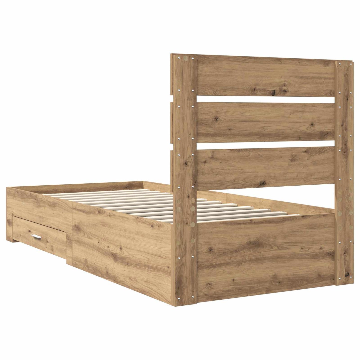 vidaXL Σκελετός Κρεβατιού Artisan Oak 90 x 190 cm Επεξεργασμένο ξύλο