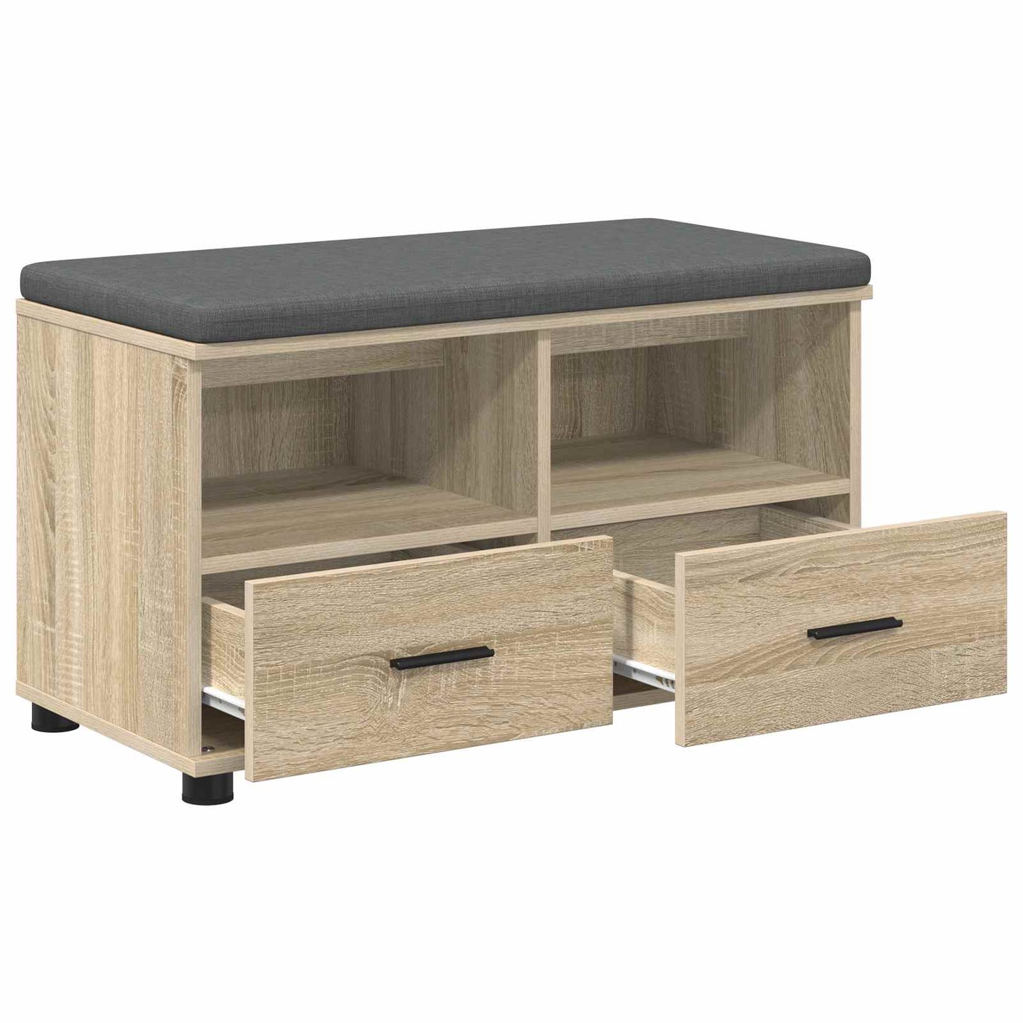 vidaXL Παγκάκι Χαλωρίου με μαξιλάρι Δρύς Sonoma 80 x 38 x 46 εκ