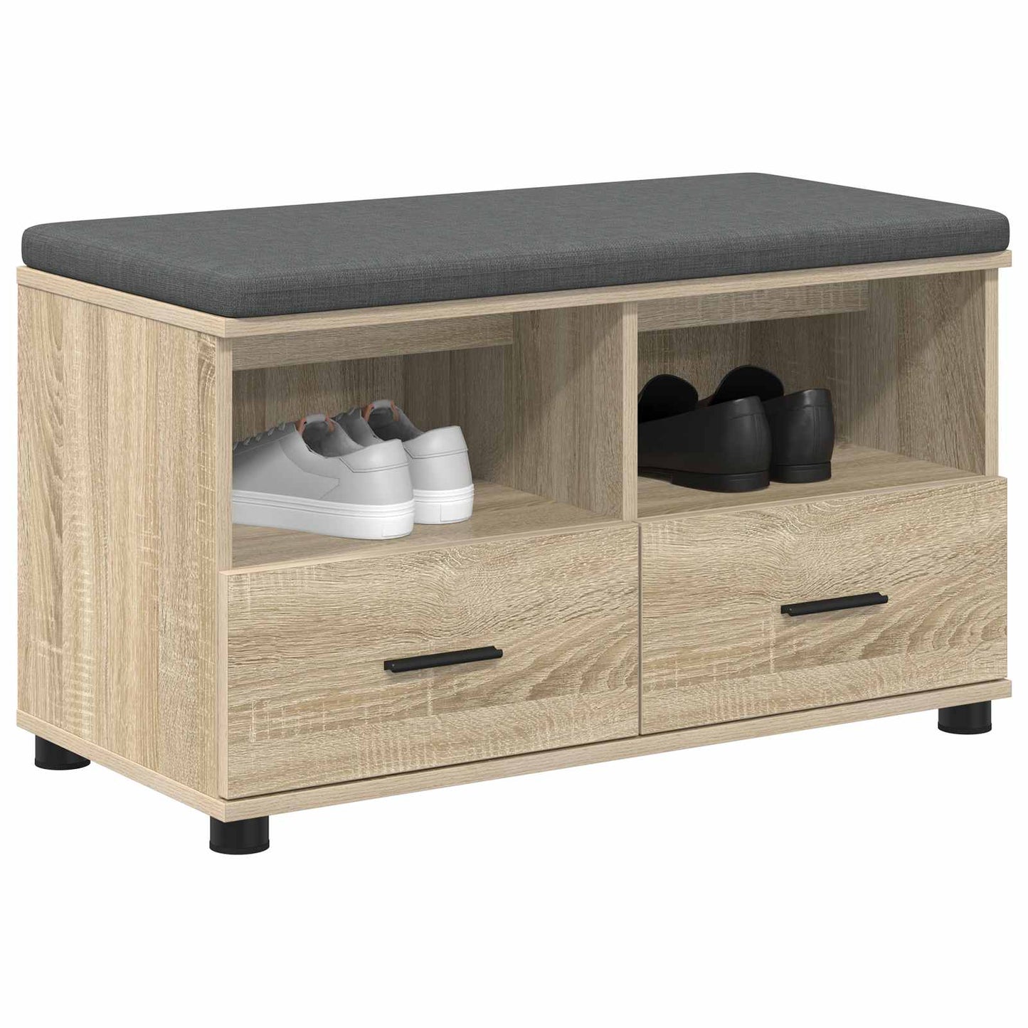 vidaXL Παγκάκι Χαλωρίου με μαξιλάρι Δρύς Sonoma 80 x 38 x 46 εκ
