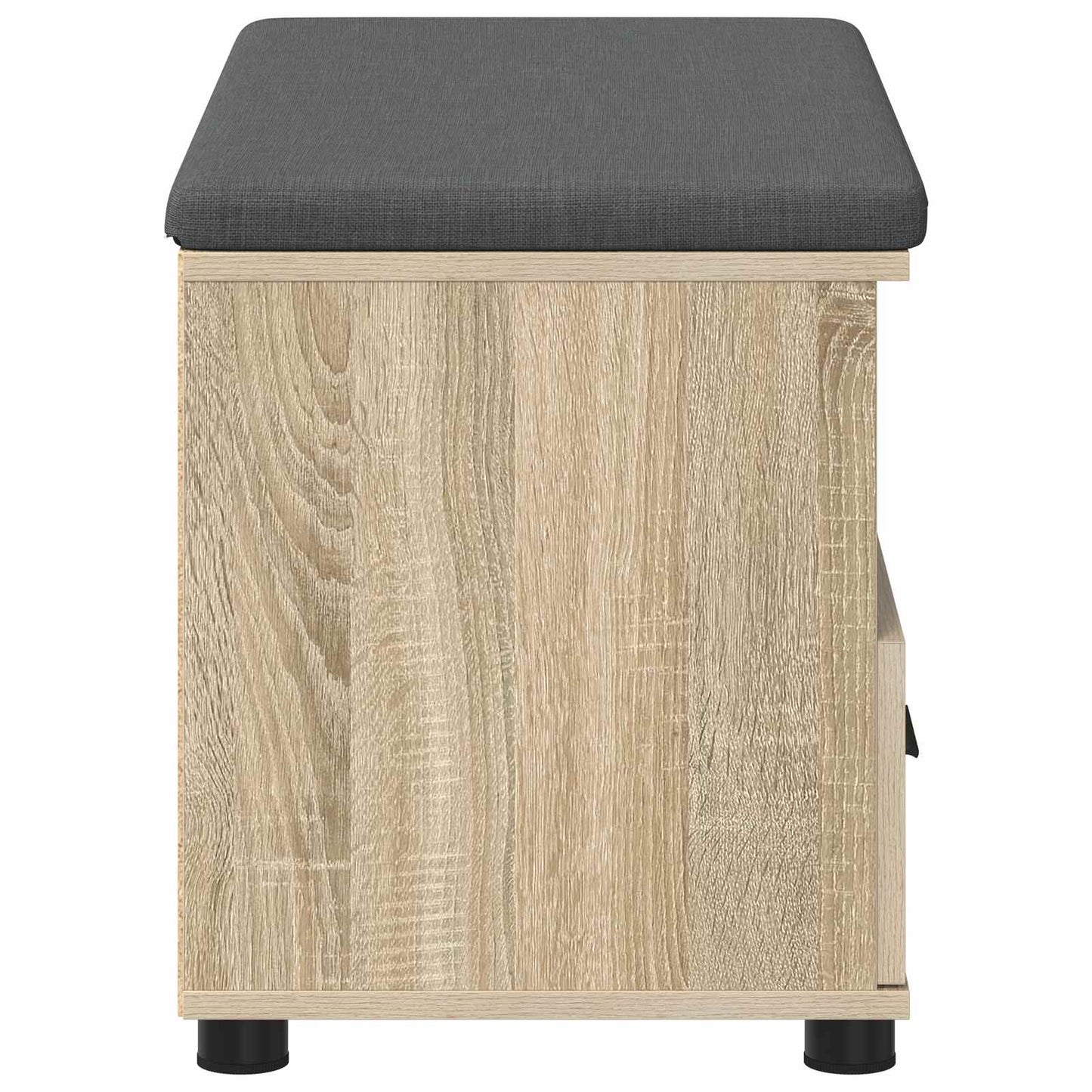 vidaXL Παγκάκι Χαλωρίου με μαξιλάρι Δρύς Sonoma 80 x 38 x 46 εκ