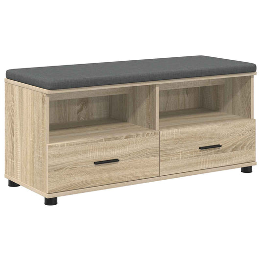 vidaXL Παγκάκι Χαλωρίου με μαξιλάρι Δρύς Sonoma 100 x 38 x 46 εκ