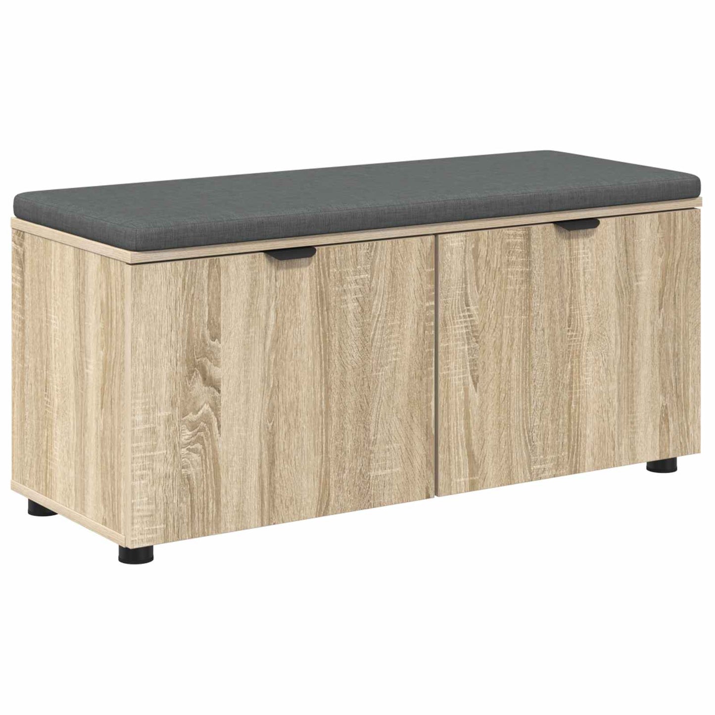 vidaXL Παγκάκι Χαλωρίου με μαξιλάρι Δρύς Sonoma 100 x 38 x 46 εκ