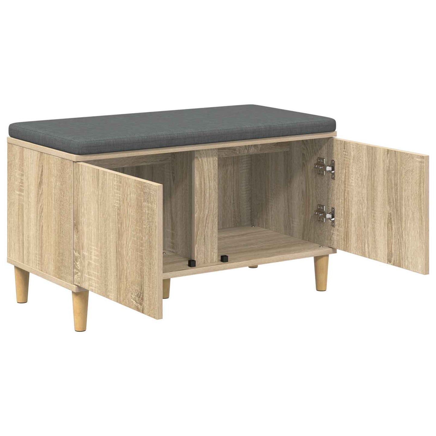 vidaXL Παγκάκι Χαλωρίου με μαξιλάρι Δρύς Sonoma 80 x 38 x 46 εκ