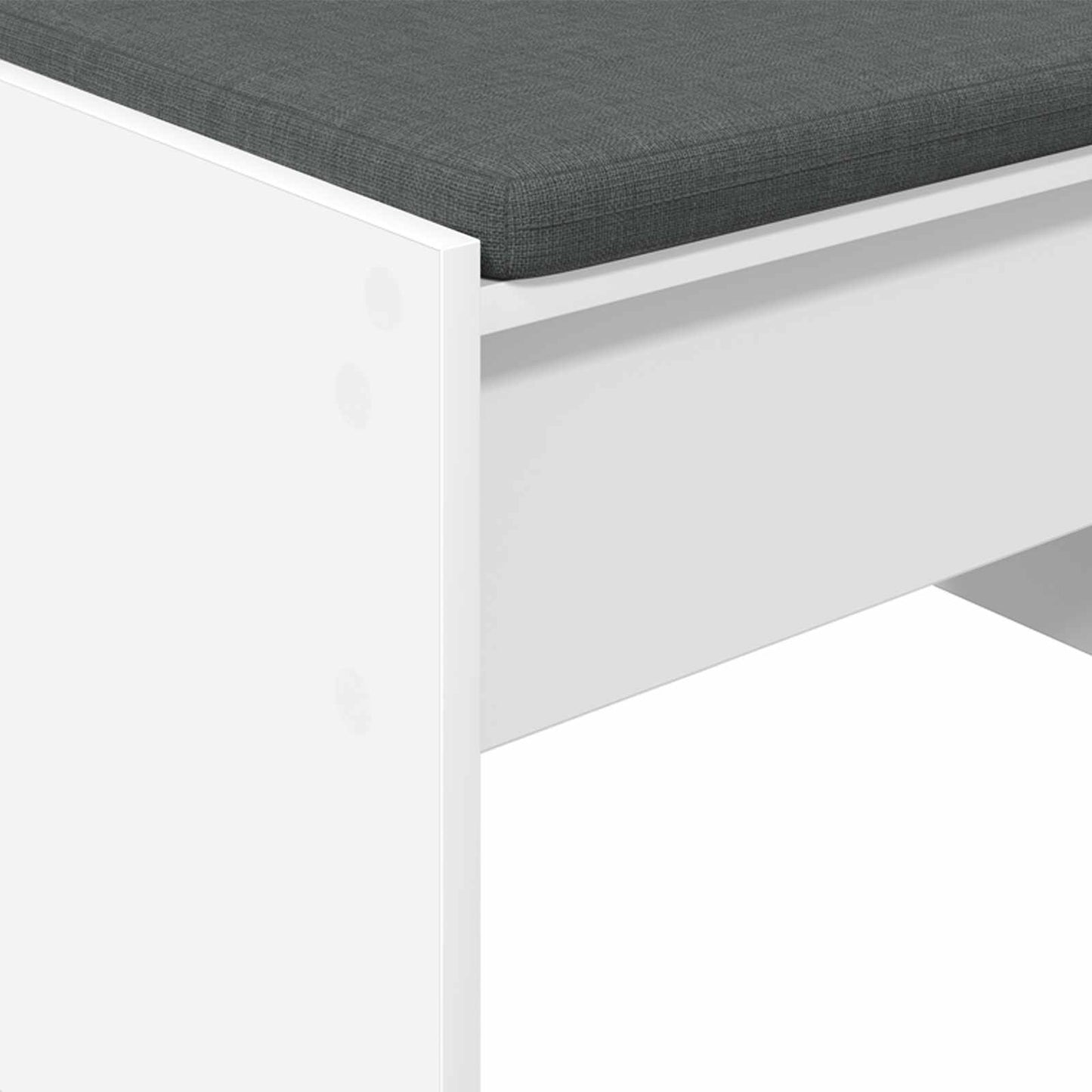 vidaXL Παγκάκι Χαλωρίου με μαξιλάρι Λευκό 63 x 38 x 40 εκ